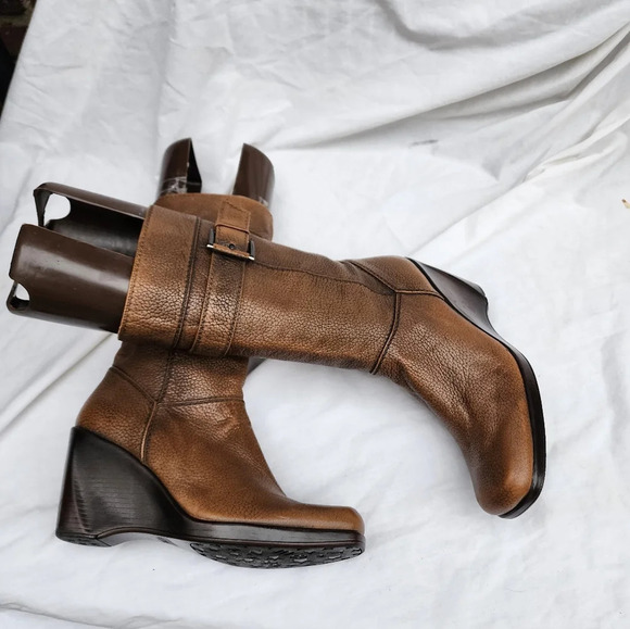 Stuart‎ Weitzman leather Sculpted heel leather boots 8.5 - Picture 6 of 13